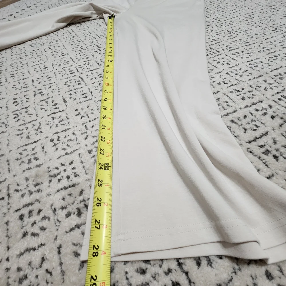 Elie Tahari Cream Wide Leg Pull-On Pants XL Modal Blend Pockets Soft Lounge